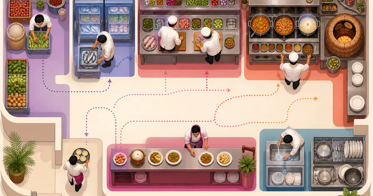 Restaurant Kitchen Layout: Designing for Speed and Safety